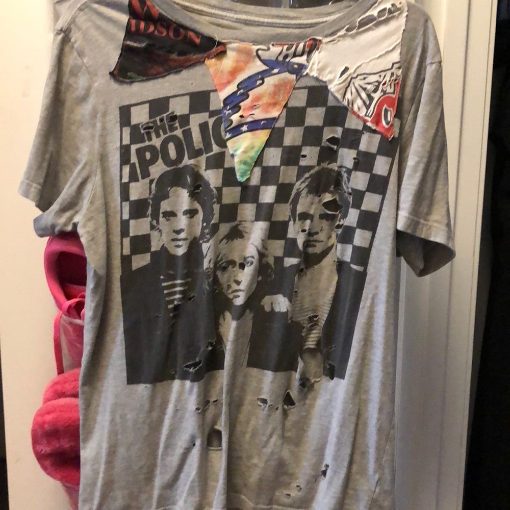 Custom ‘The Police’ re-worked distressed T-shirt